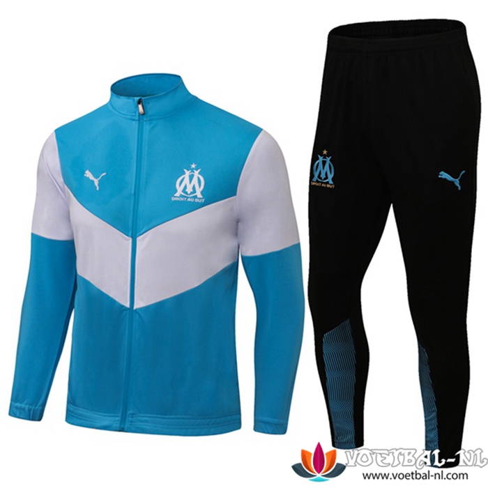 Marseille OM Trainingspak (Jasje) Blauw/Wit 2021/2022
