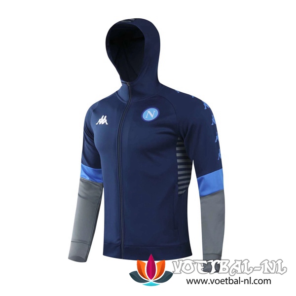 SSC Napoli Trainingsjack mit Kapuz Blauw 2020/2021