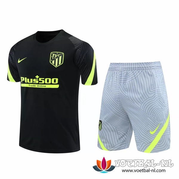 Atletico Madrid Trainingsshirt + Shorts Zwart 2020/2021