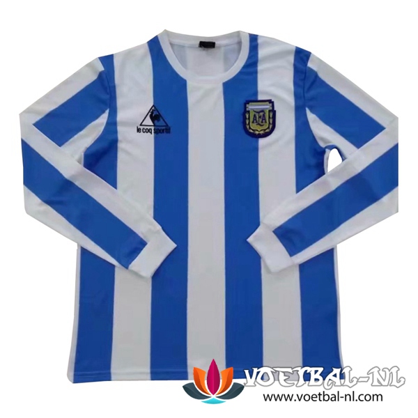 Argentinie Retro Thuisshirt Manche Longue 1986