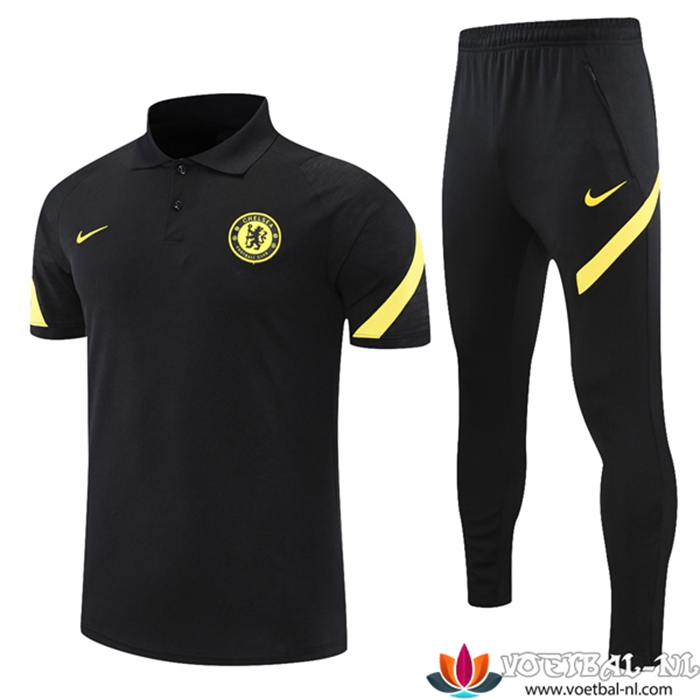 FC Chelsea Polo Shirt + Broek Wit/Rood 2021/2022