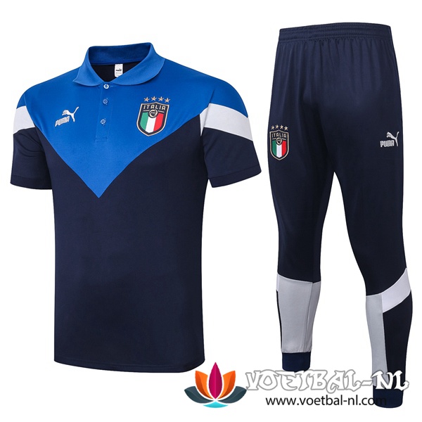Italie Polo Shirt + Broek Blauw 2020/2021
