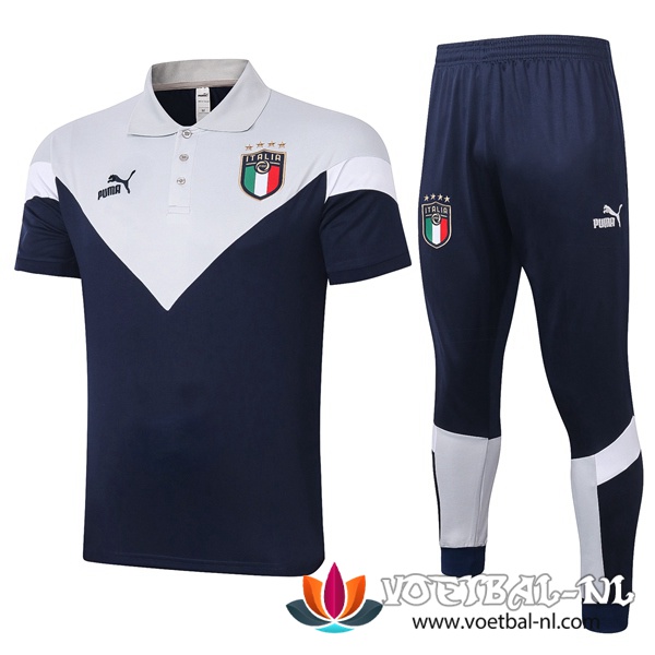 Italie Polo Shirt + Broek Grijs Wit 2020/2021