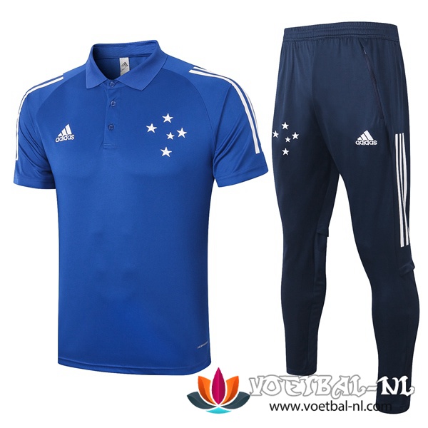 Cruzeiro EC Polo Shirt + Broek Blauw 2020/2021