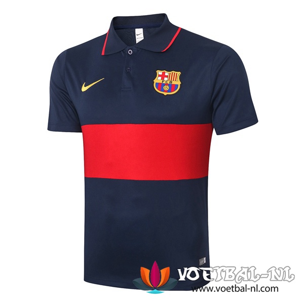 FC Barcelona Polo Shirt Blauw Rood 2020/2021