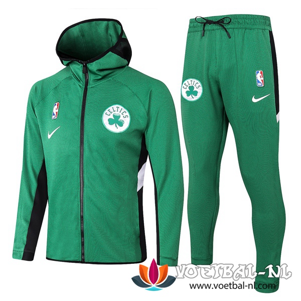 Boston Celtics Trainingspak met Capuchon Groen 2020/2021