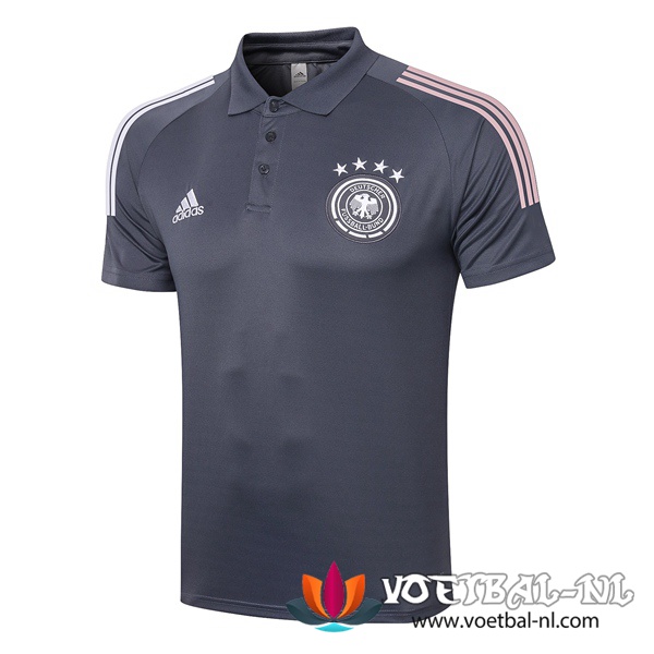 Duitsland Polo Shirt Grijs Donker 2020/2021