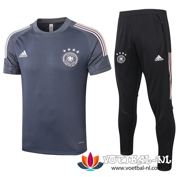 Duitsland Trainingsshirt + Broek Grijs Donker 2020/2021