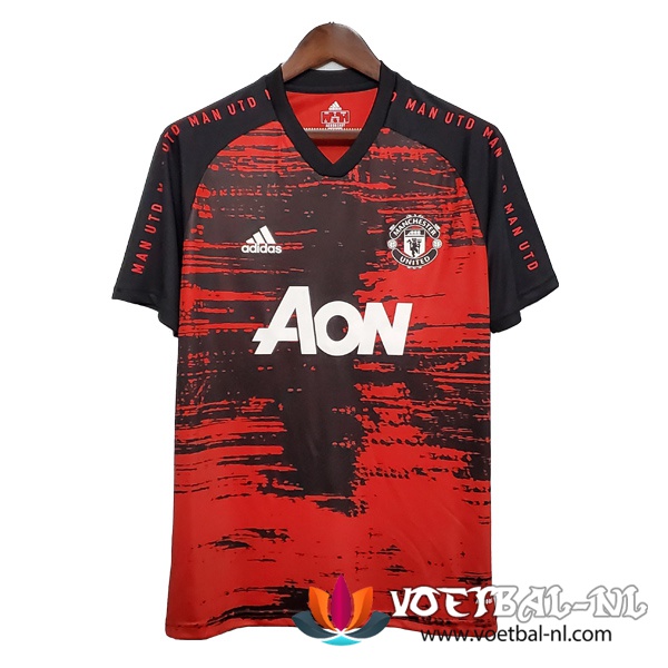 Manchester United Trainingsshirt Zwart/Rood 2020/2021