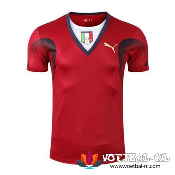 Italie Retro Keeper Shirt Rood Wereldbeker 2006
