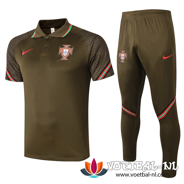 Portugal Polo Shirt + Broek Marron 2020/2021