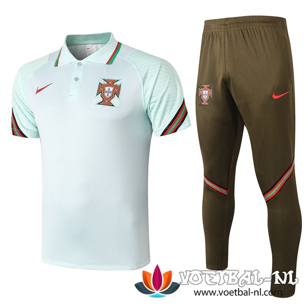 Portugal Polo Shirt + Broek Groen 2020/2021