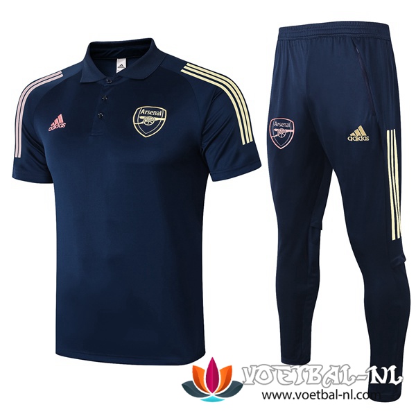 Arsenal Polo Shirt + Broek Blauw Royal 2020/2021