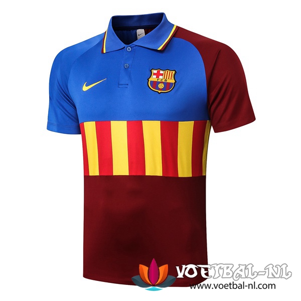 FC Barcelona Polo Shirt Blauw Rood 2020/2021