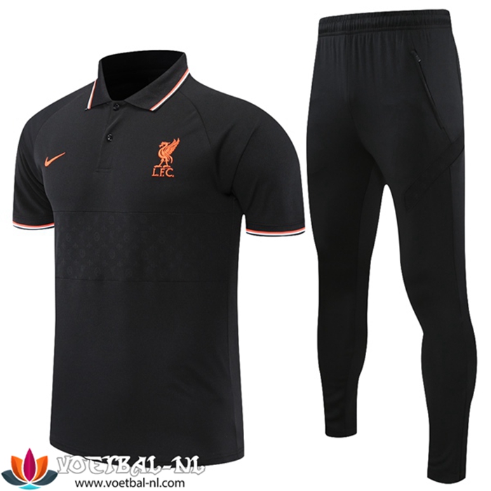 FC Liverpool Polo Shirt + Broek Zwart/Wit/Rood 2021/2022