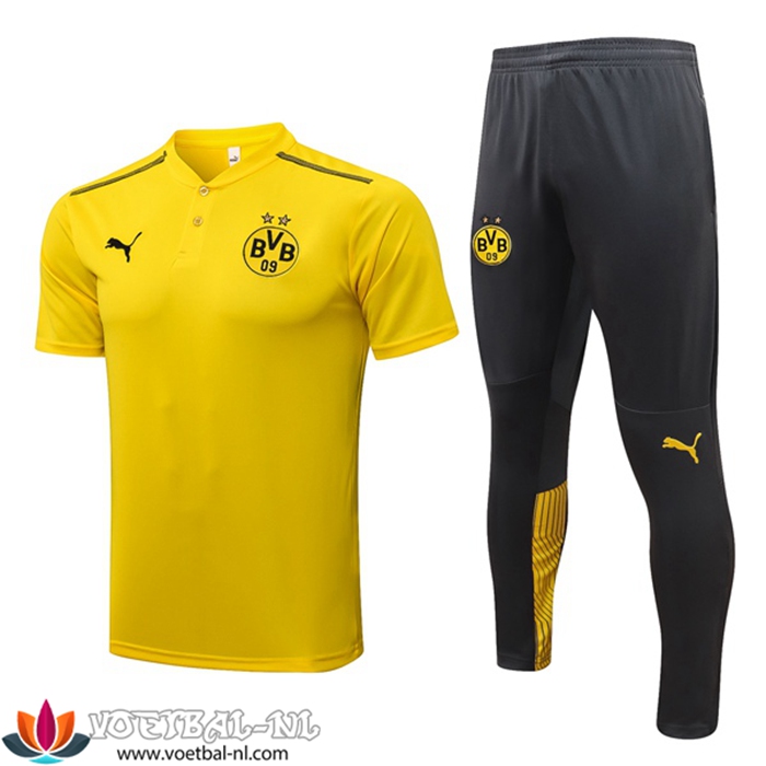 Dortmund BVB Polo Shirt + Broek Geel/Zwart 2021/2022