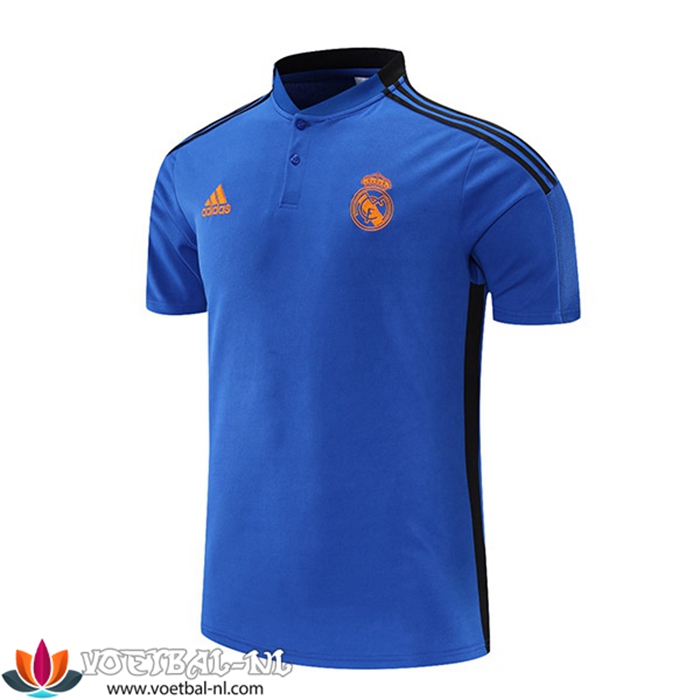 Real Madrid Polo Shirt Zwart/Blauw 2021/2022 -01