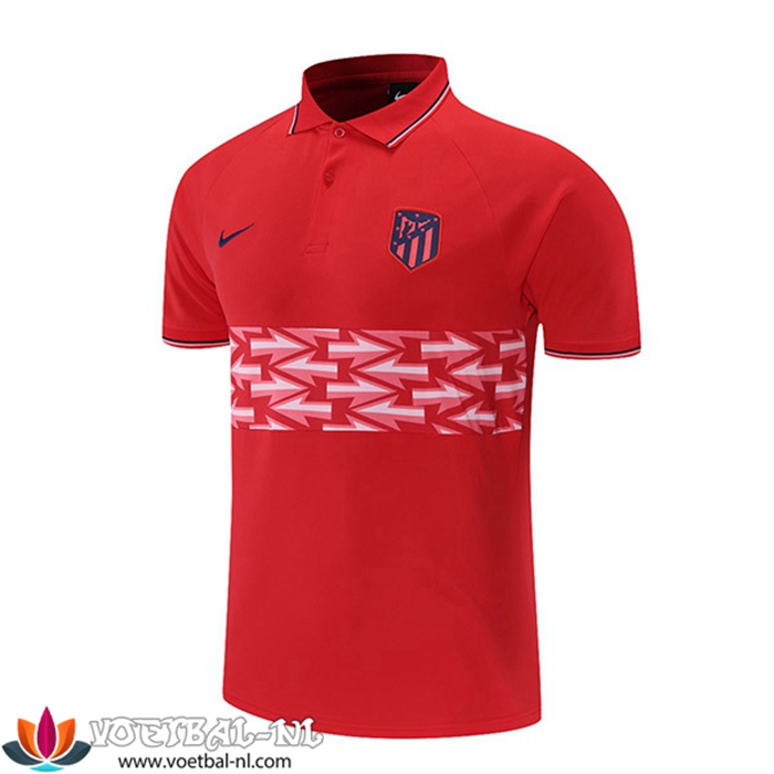 Atletico Madrid Polo Shirt Wit/Rood 2021/2022