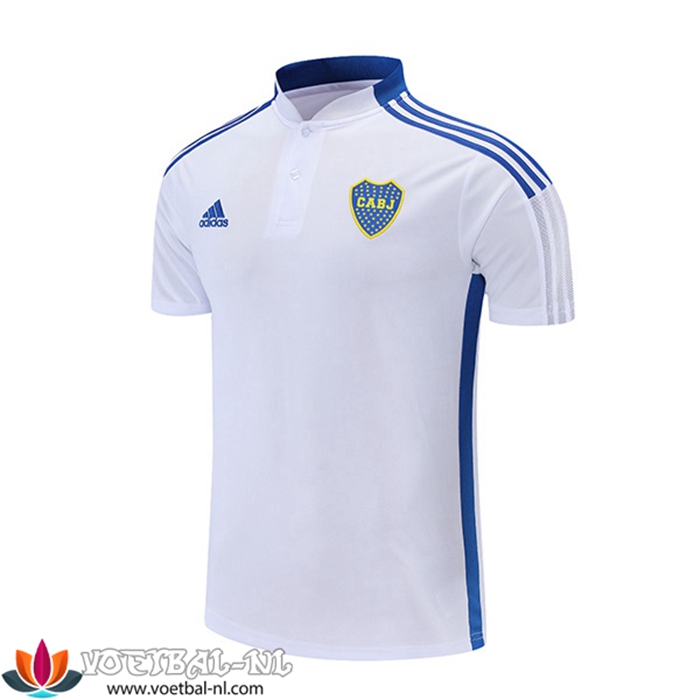 Boca Juniors Polo Shirt Wit/Blauw 2021/2022