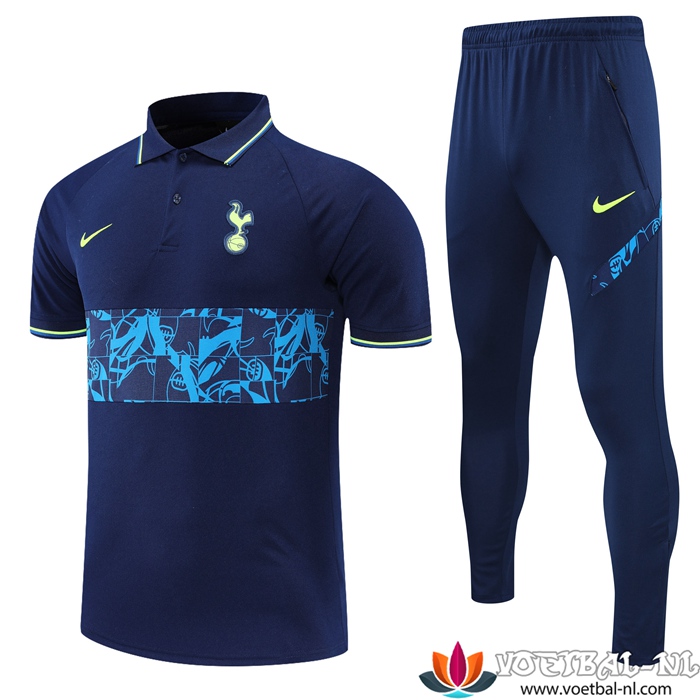 Tottenham Hotspur Polo Shirt + Broek MarineBlauww/Blauw 2021/2022