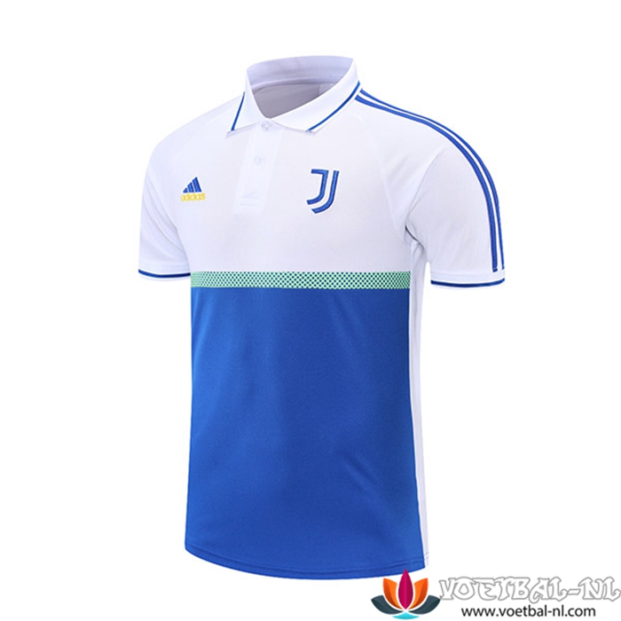 Juventus Polo Shirt Wit/Blauw 2021/2022