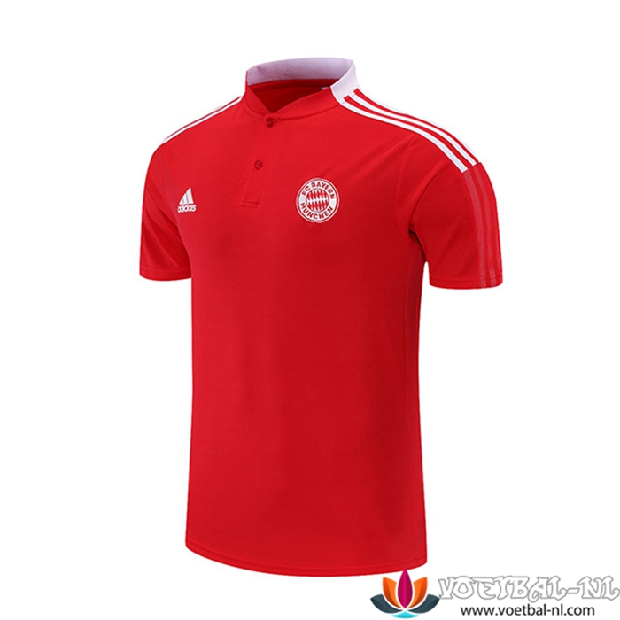 Bayern Munchen Polo Shirt Wit/Rood 2021/2022