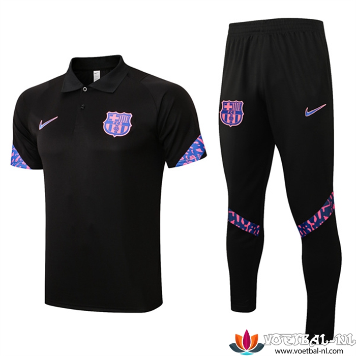 FC Barcelona Polo Shirt + Broek Zwart 2022/2023