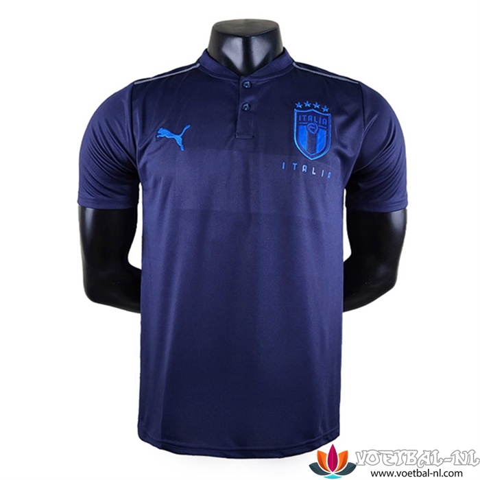 Italië Polo Shirt marineblauw 2022/2023
