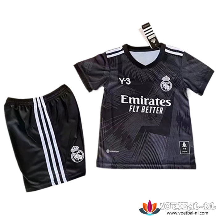 Real Madrid Kinderen Y3 Zwart Voetbalshirts 2022/2023