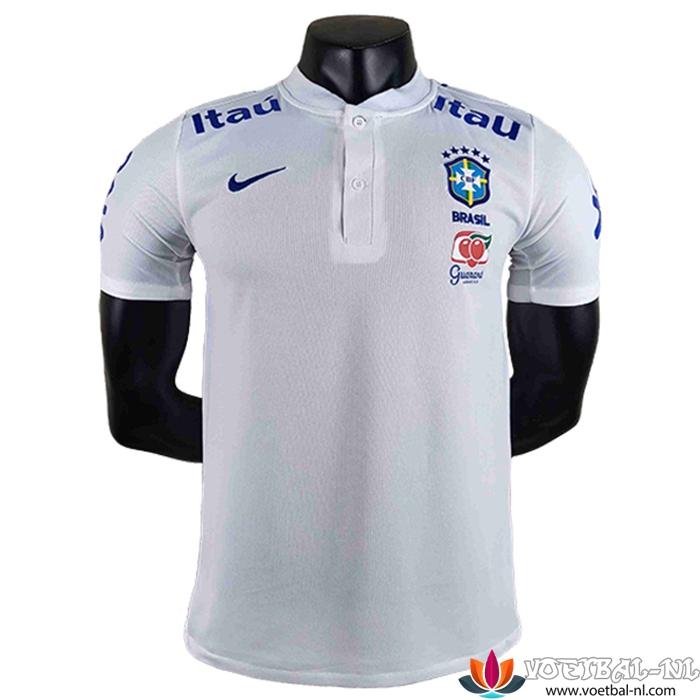 Brazilië Polo Shirt Wit 2022/2023