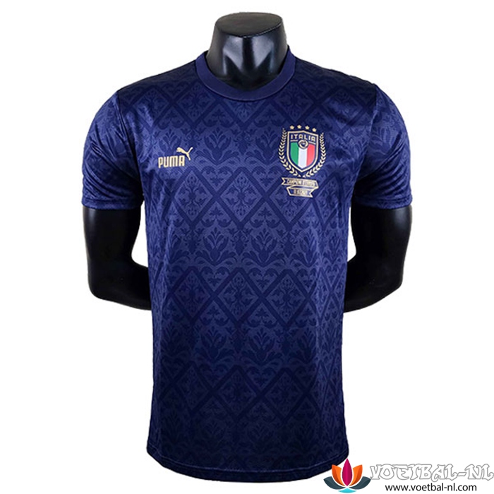 Italië Voetbalshirts Commemorative Edition Blauw Marin 2022