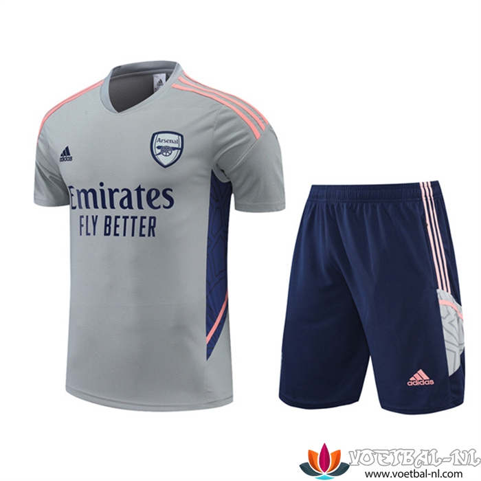 Arsenal Trainingsshirt +Shorts Grijs 2022/2023