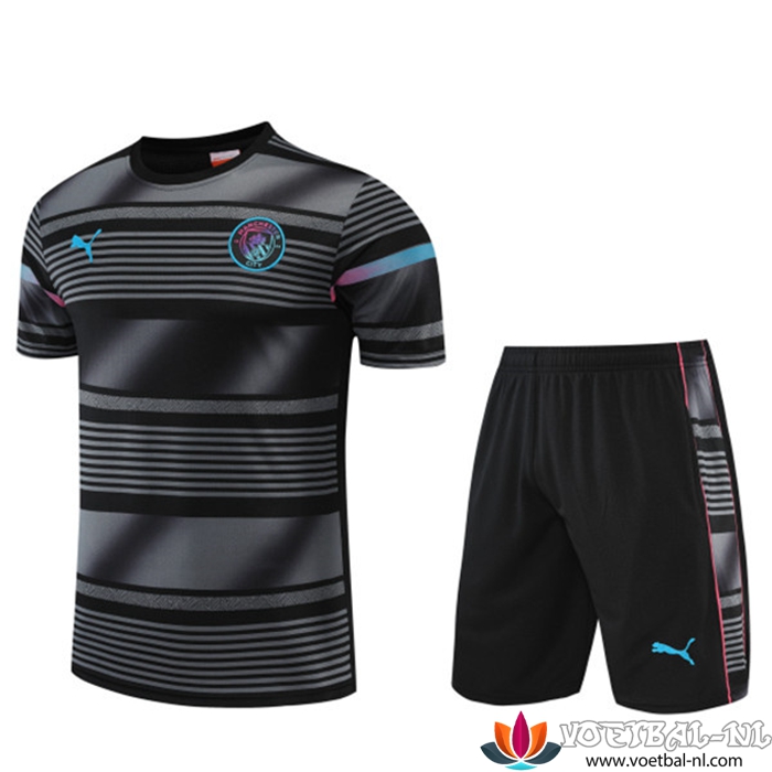 Manchester City Trainingsshirt +Shorts Zwart 2022/2023