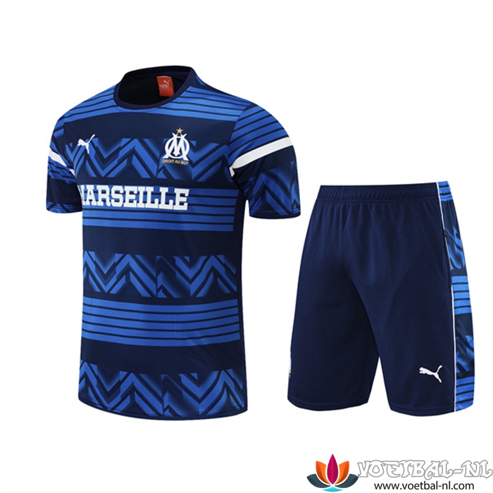 Marseille Trainingsshirt +Shorts Blauw 2022/2023