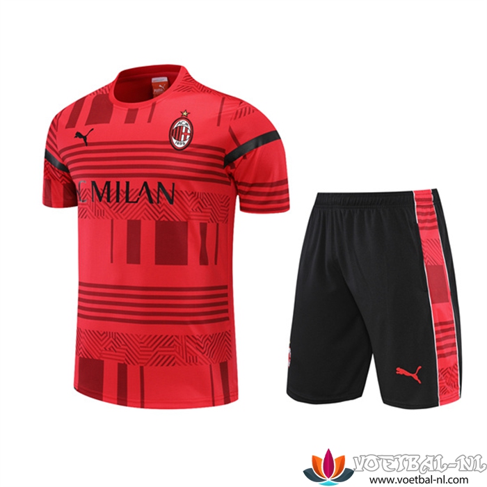 AC Milan Trainingsshirt +Shorts Rood 2022/2023