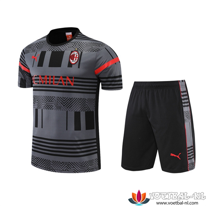 AC Milan Trainingsshirt +Shorts Grijs 2022/2023