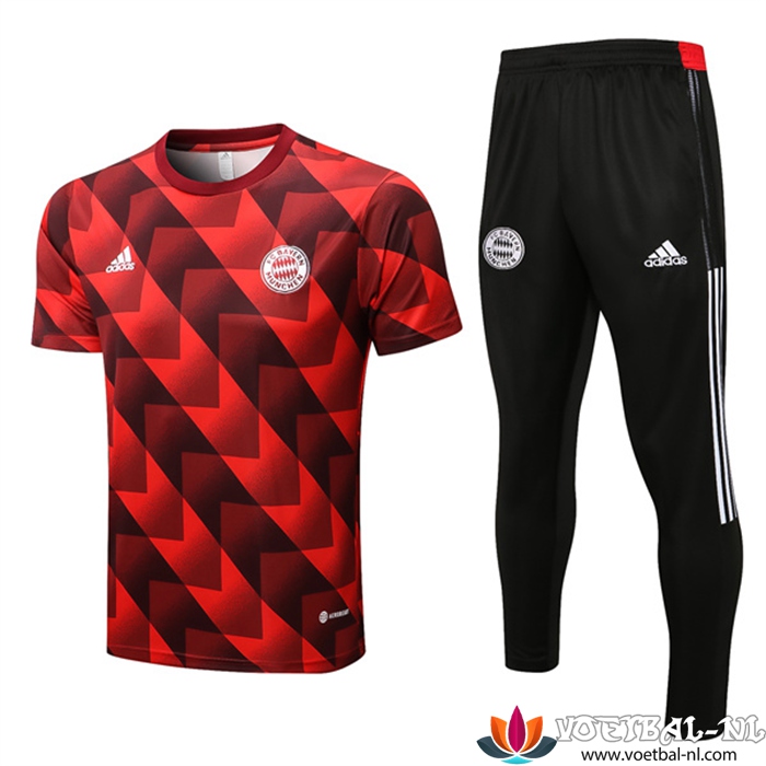 Bayern Munchen Trainingsshirt + Broek Zwart/Rood 2022/2023