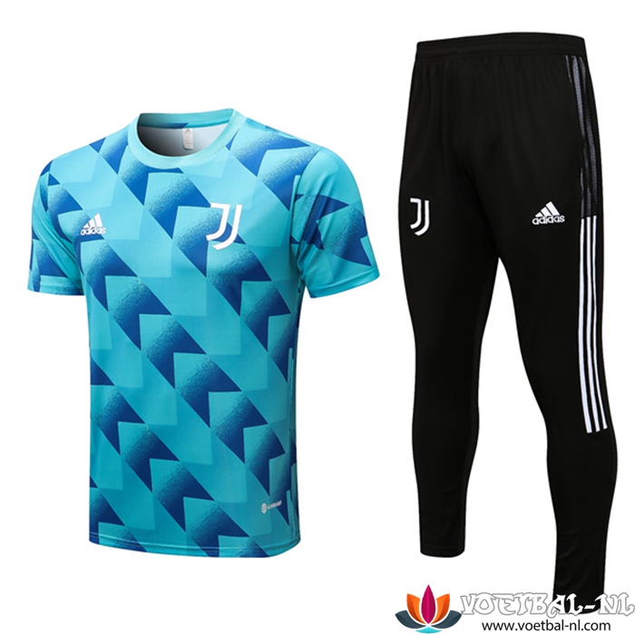 Juventus Trainingsshirt + Broek Blauw 2022/2023