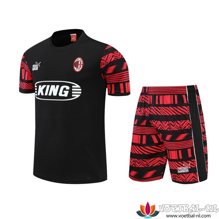 AC Milan Trainingsshirt +Shorts Zwart 2022/2023