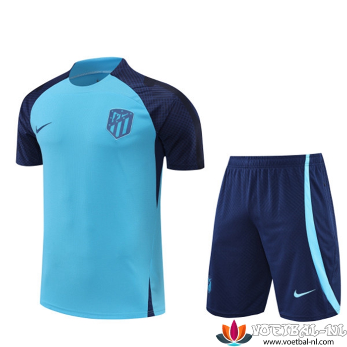 Atletico Madrid Trainingsshirt + Shorts Blauw 2022/2023
