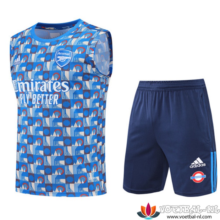 Arsenal Tanktoppakken + Shorts Blauw/Wit 2022/2023