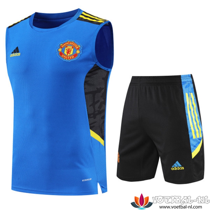 Manchester United Tanktoppakken + Shorts Blauw 2022/2023
