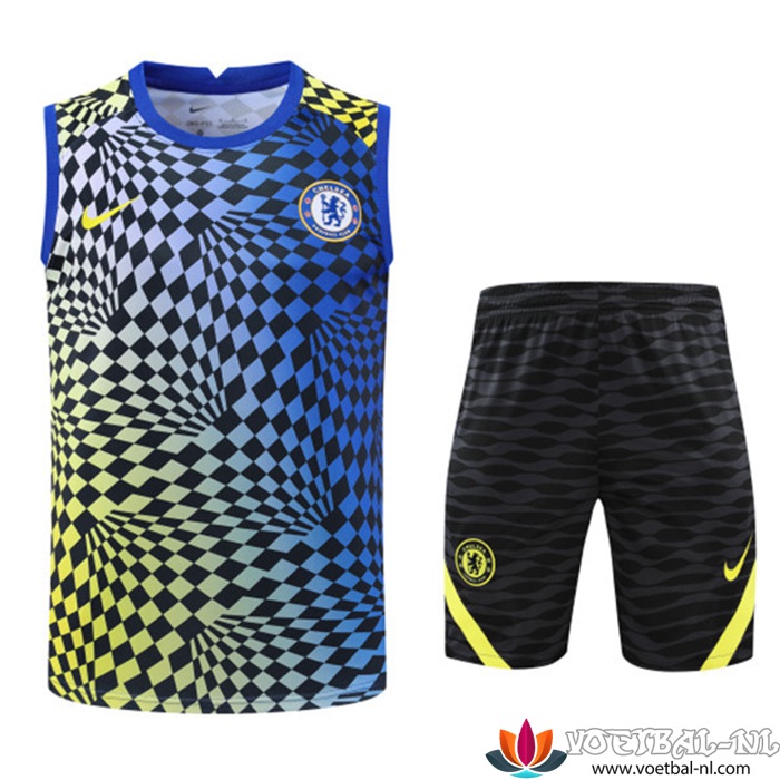 FC Chelsea Tanktoppakken + Shorts Blauw/Geel 2022/2023
