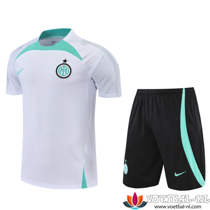 Inter Milan Trainingsshirt + Shorts Wit 2022/2023