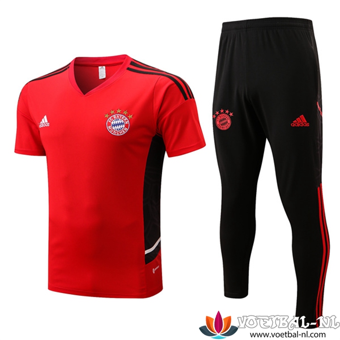 Bayern Munchen Trainingsshirt + Broek Rood 2022/2023