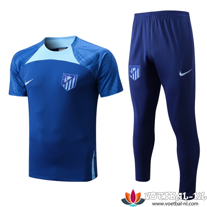 Atletico Madrid Trainingsshirt + Broek Blauw 2022/2023