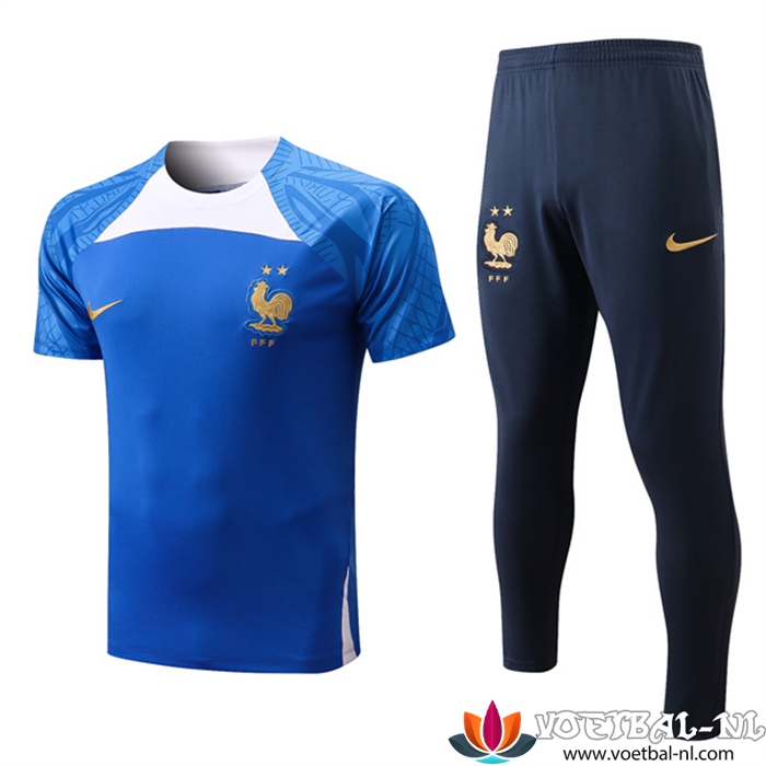 Frankrijk Trainingsshirt + Broek Wit 2022/2023