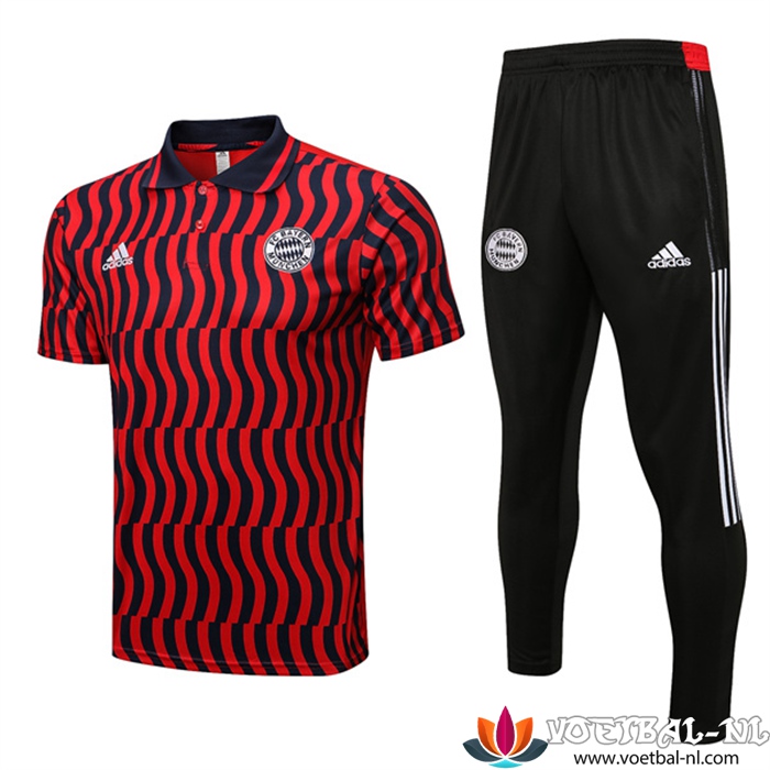Bayern Munchen Polo Shirt Zwart/Rood 2022/2023