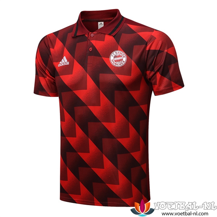 Bayern Munchen Polo Shirt Rood/Zwart 2022/2023