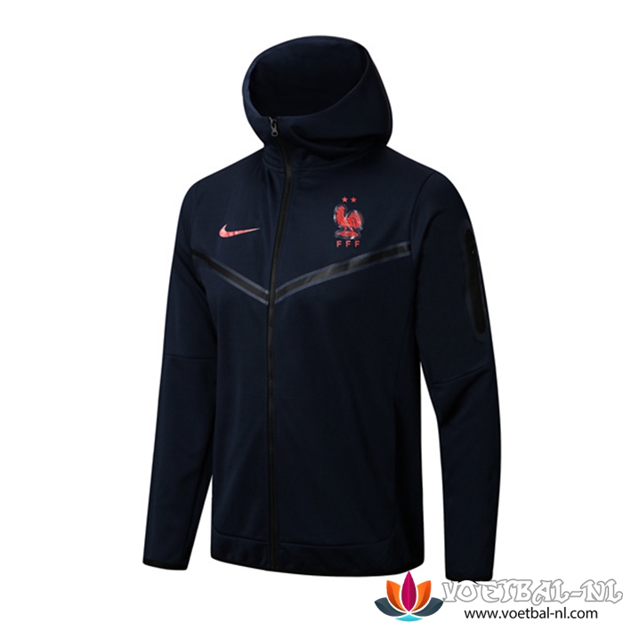 Frankrijk Trainingsjacke Met Capuchon marineblauw 2022/2023